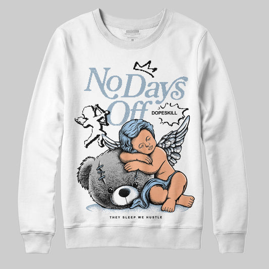 Jordan 40 “Blue Suede” DopeSkill Sweatshirt New No Days Off Graphic Streetwear - White