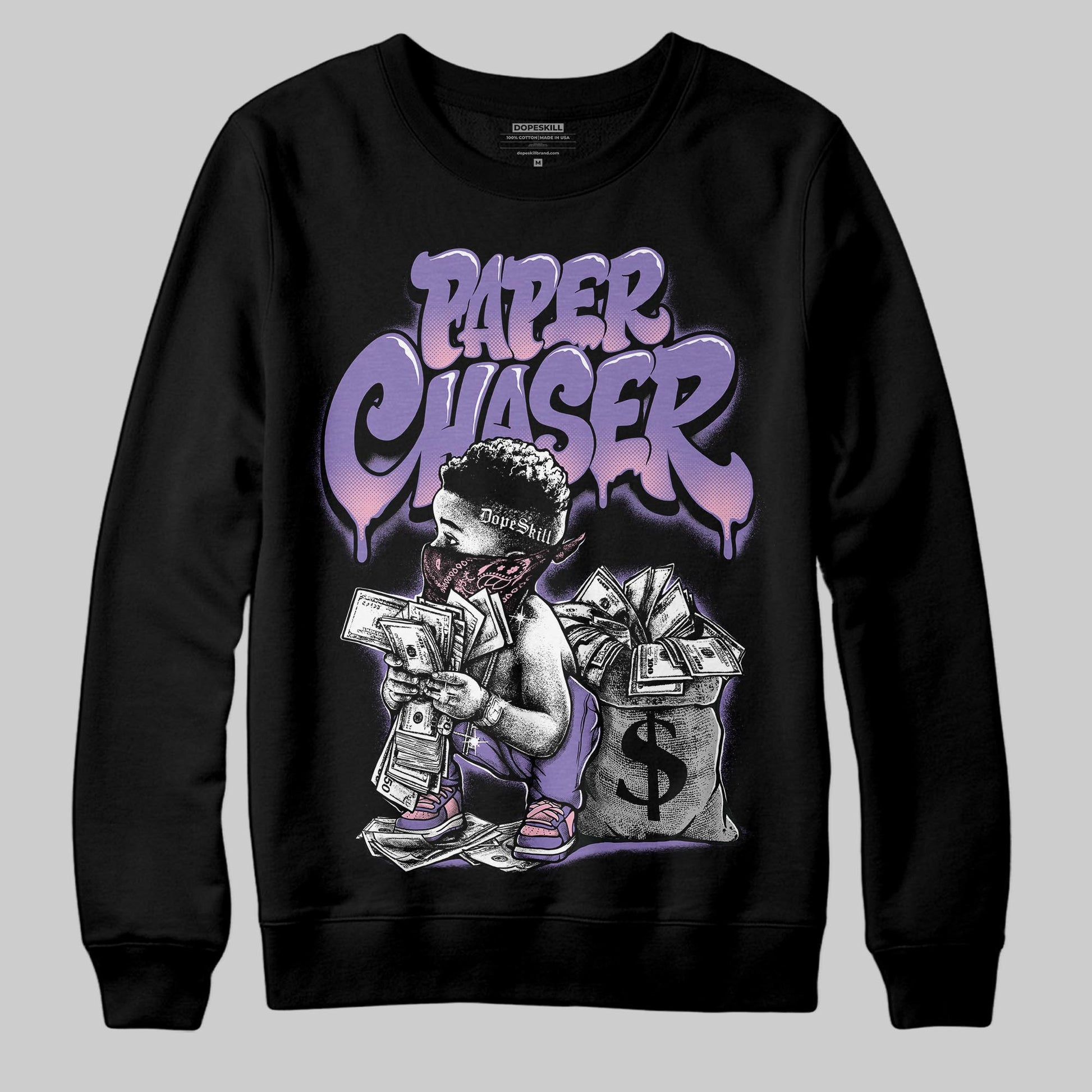 Jordan 11 "Mojave" DopeSkill Sweatshirt Paper Chaser Boy Graphic Streetwear - Black