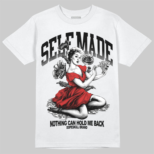 Black and White Sneakers DopeSkill T-Shirt Self Made Graphic Streetwear - White 