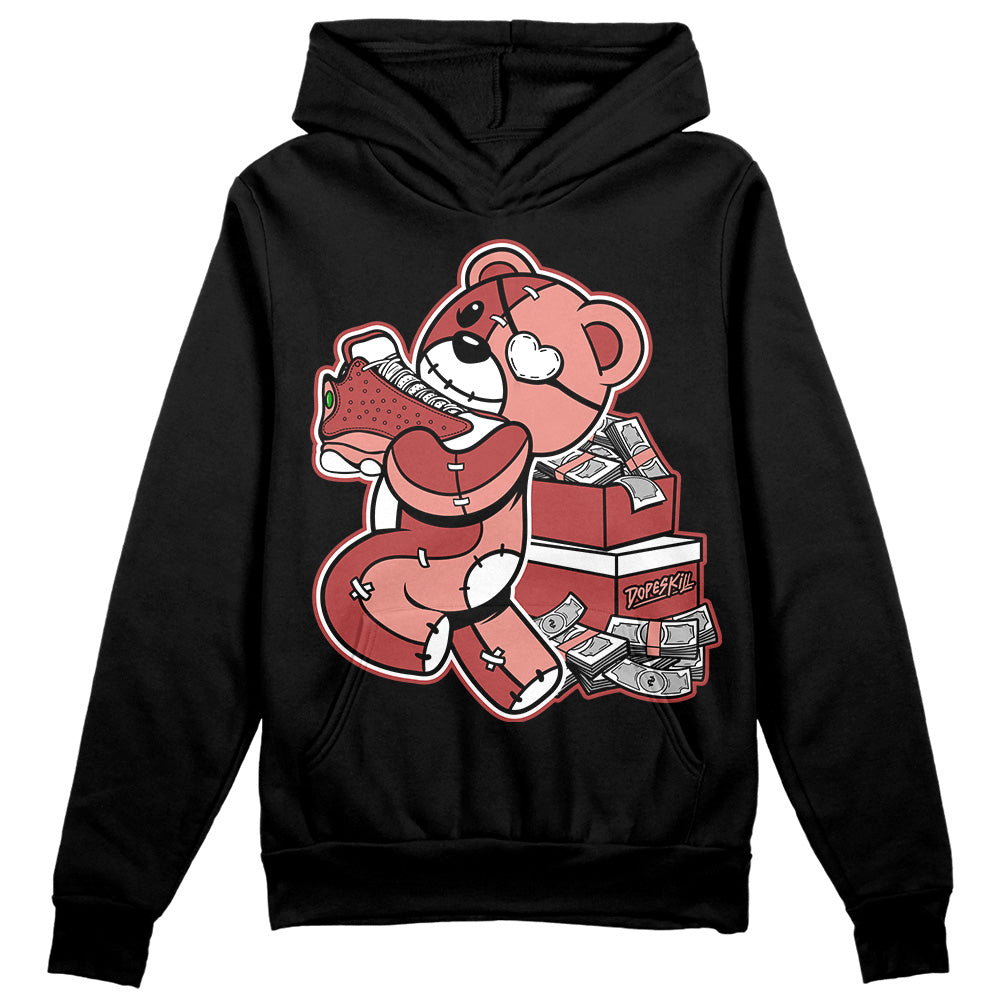 Jordan 13 “Dune Red” DopeSkill Hoodie Sweatshirt Bear Steals Sneaker Graphic Streetwear - Black