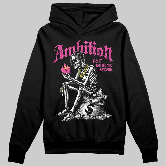 Pink Sneakers DopeSkill Hoodie Sweatshirt Ambition Graphic Streetwear - black