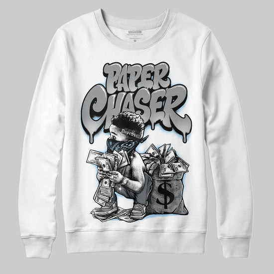 Jordan 5 Retro Wolf Grey (2026) DopeSkill Sweatshirt Paper Chaser Boy Graphic Streetwear - White