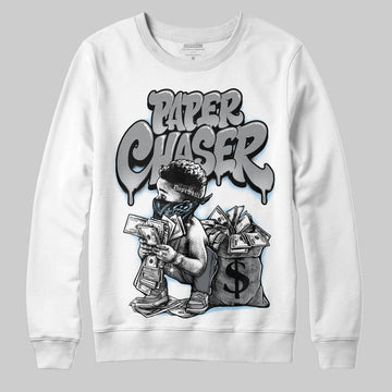 Jordan 5 Retro Wolf Grey (2026) DopeSkill Sweatshirt Paper Chaser Boy Graphic Streetwear - White