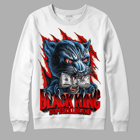 Jordan 11 Retro Cherry DopeSkill Sweatshirt Black King Graphic Streetwear - White