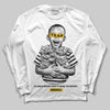 Yellow Sneakers DopeSkill Long Sleeve T-Shirt Scared Money Don't Make No Money Graphic Streetwear - White 