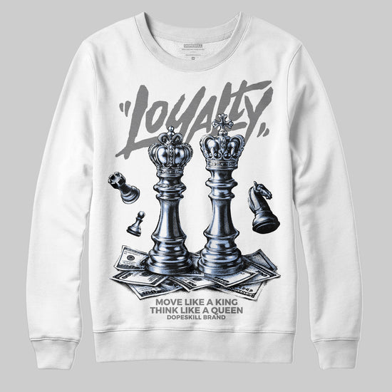 Grey Sneakers DopeSkill Sweatshirt Loyalty Graphic Streetwear - White
