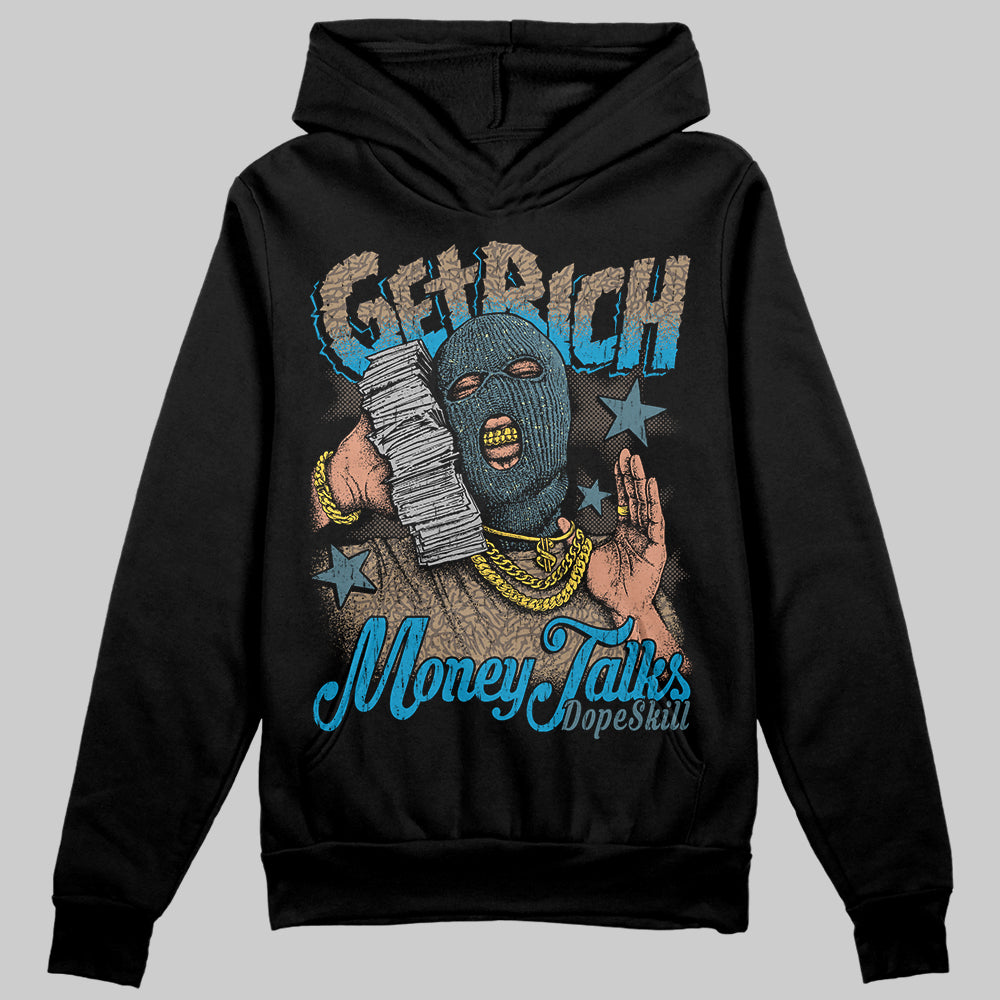 Jordan 3 GS “We Outside” DopeSkill Hoodie Sweatshirt Get Rich Graphic Streetwear - Black