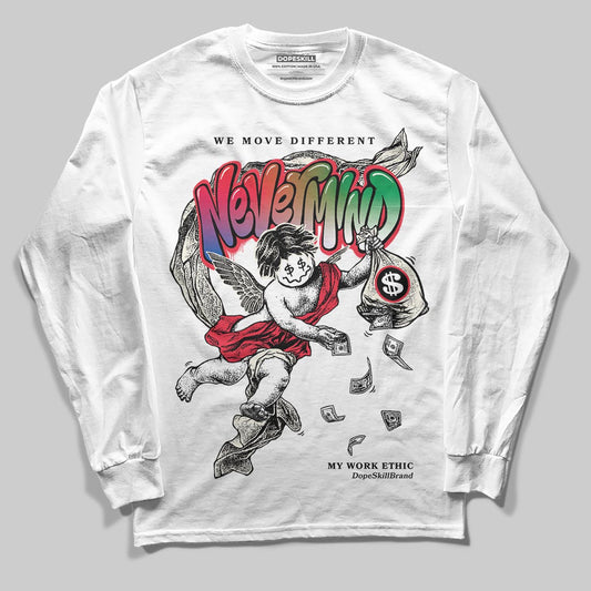 Jordan 11 Retro 285 Atlanta DopeSkill Long Sleeve T-Shirt Nevermind Graphic Streetwear - White