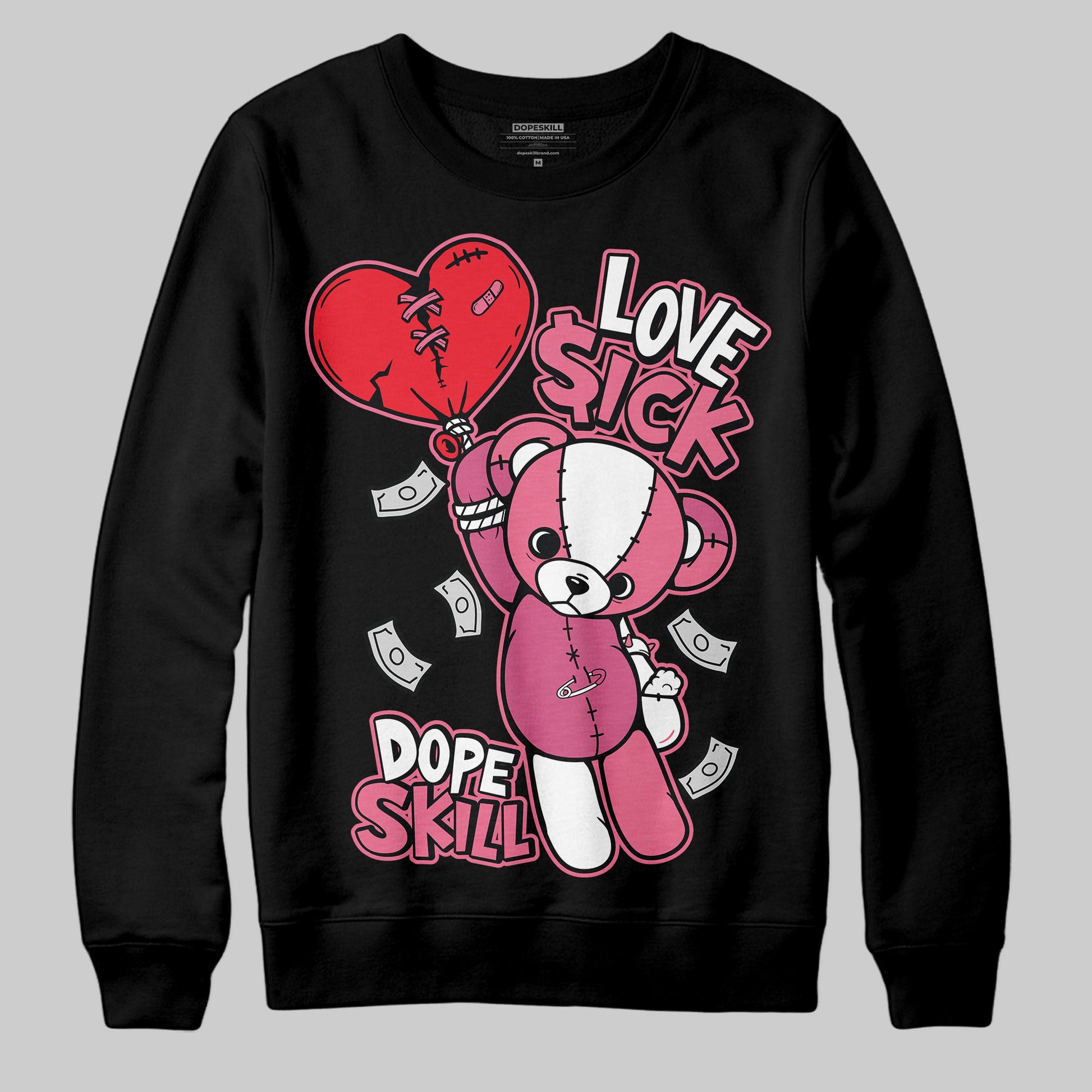 Diesel Pink S - Serendipity Pro-X1 Trainers DopeSkill Sweatshirt Love Sick Graphic Streetwear - Black