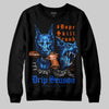 Royal Blue Sneakers DopeSkill Sweatshirt New Drip Season Graphic Streetwear - Black