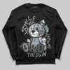 Jordan 5 Retro Wolf Grey (2026) DopeSkill Long Sleeve T-Shirt Smile Through The Pain Graphic Streetwear - Black