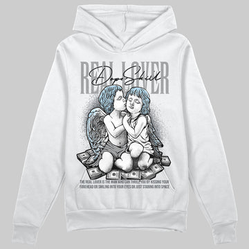 Jordan 5 Retro Wolf Grey (2026) DopeSkill Hoodie Sweatshirt Real Lover Graphic Streetwear - White