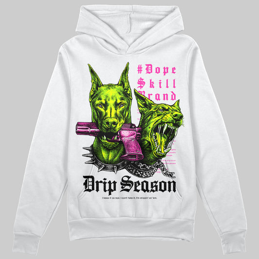 Neon Green Sneakers DopeSkill Hoodie Grind Pray Graphic Streetwear - White