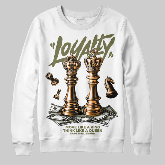 Olive Sneakers DopeSkill Sweatshirt Loyalty Graphic Streetwear - White