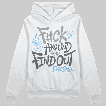 Jordan 5 Retro Wolf Grey (2026) DopeSkill Hoodie Sweatshirt F#ck Around And Find Out Graphic Streetwear - White