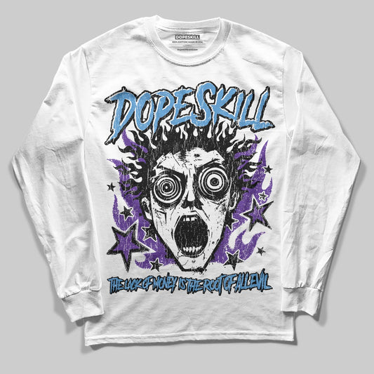 PURPLE Sneakers DopeSkill Long Sleeve T-Shirt Root of Evil Graphic Streetwear - White