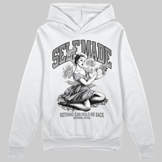 Grey Sneakers DopeSkill Hoodie Self Made Graphic Streetwear - White