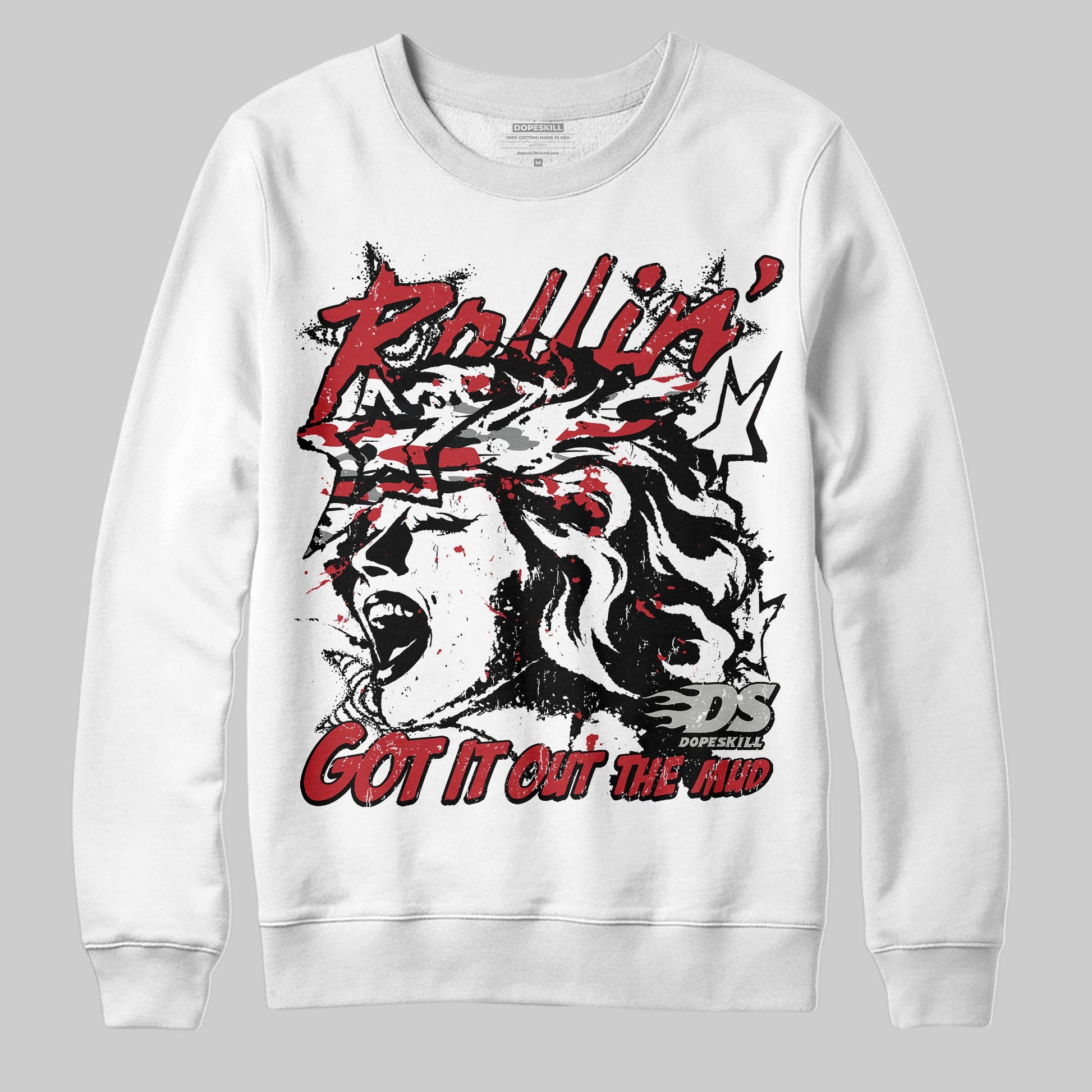 Jordan 8 Retro Bugs Bunny (2025) DopeSkill Sweatshirt Got It Out The Mud Graphic Streetwear - White 