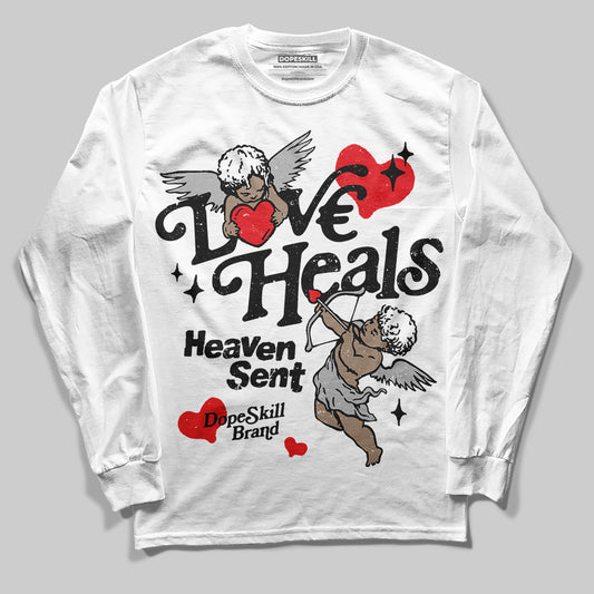 Dunk Low Panda White Black DopeSkill Long Sleeve T-Shirt New Love Heals Graphic Streetwear - White