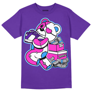 Dunk Low Championship Court Purple DopeSkill Purple T-shirt Bear Steals Sneaker Graphic Streetwear