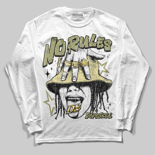 Olive Sneakers DopeSkill Long Sleeve T-Shirt No Rules Graphic Streetwear - White