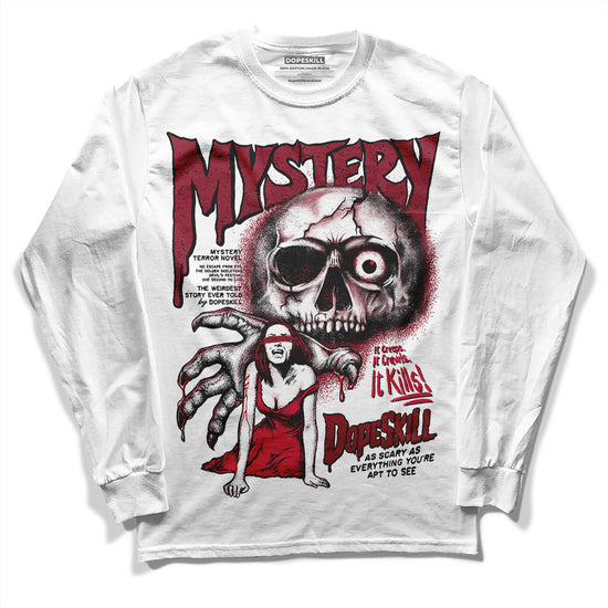 Jordan 1 Retro High '85 OG Metallic Burgundy DopeSkill Long Sleeve T-Shirt Mystery Ghostly Grasp Graphic Streetwear - WHite