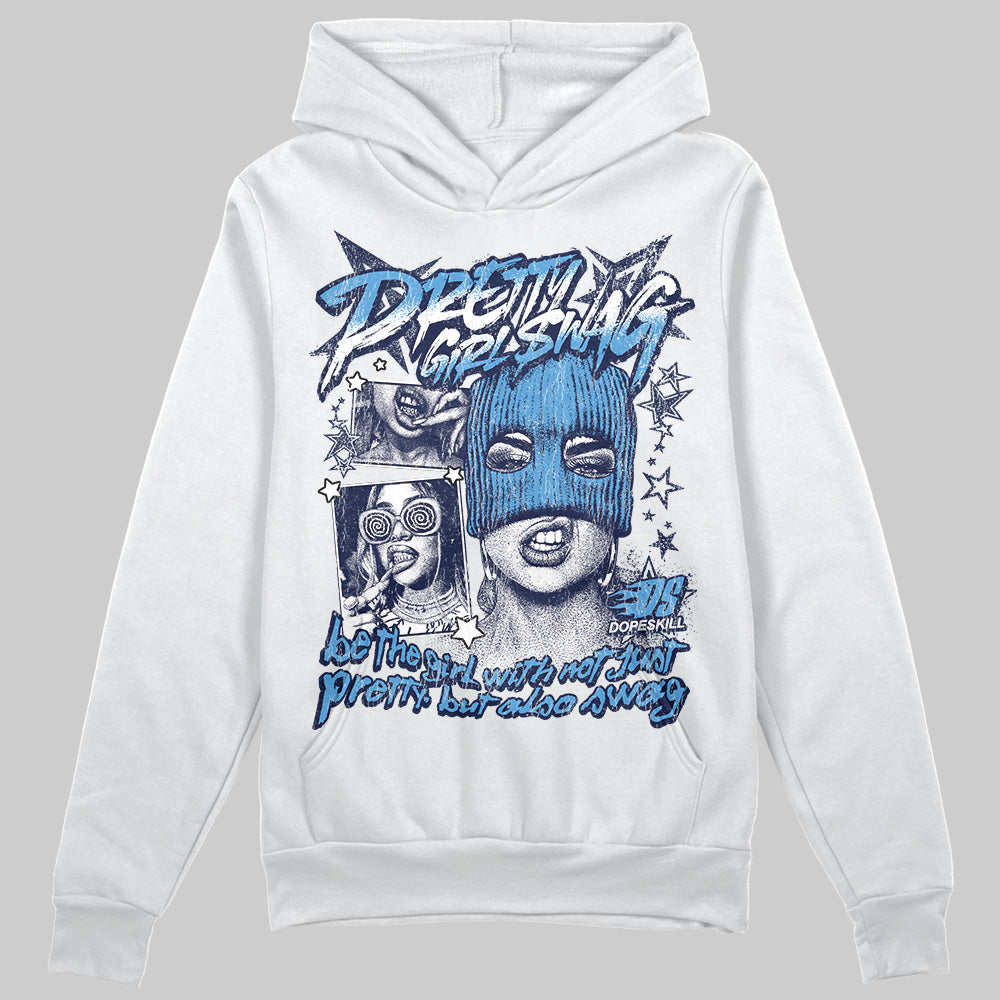 Jordan 3 "Midnight Navy" DopeSkill Hoodie Sweatshirt Pretty Girl Swag Graphic Streetwear - White