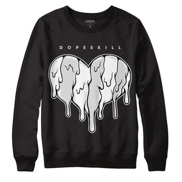 Dunk Low ‘Pure Platinum’ DopeSkill Sweatshirt Slime Drip Heart Graphic Streetwear - Black