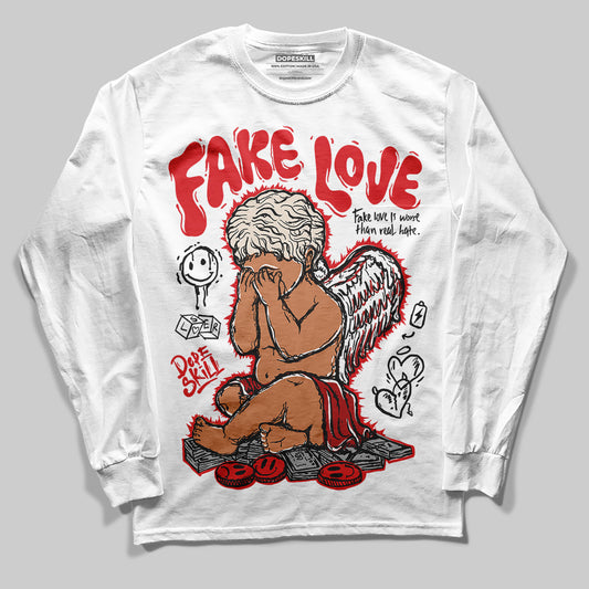 Adidas Samba OG ‘Talchum Pack ‑ Scarlet’ DopeSkill Long Sleeve T-Shirt False Love Graphic Streetwear - White