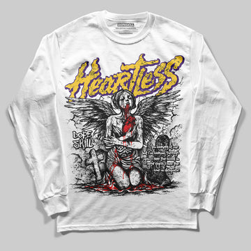 Jordan 12 “Field Purple” DopeSkill Long Sleeve T-Shirt Heartless Graphic Streetwear - White