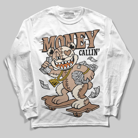 Jordan 4 Retro Cozy Girl DopeSkill Long Sleeve T-Shirt Money Callin' Graphic Streetwear - White