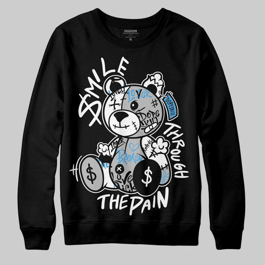 Jordan 10 OG “Steel” DopeSkill Sweatshirt Smile Through The Pain Graphic Streetwear - Black