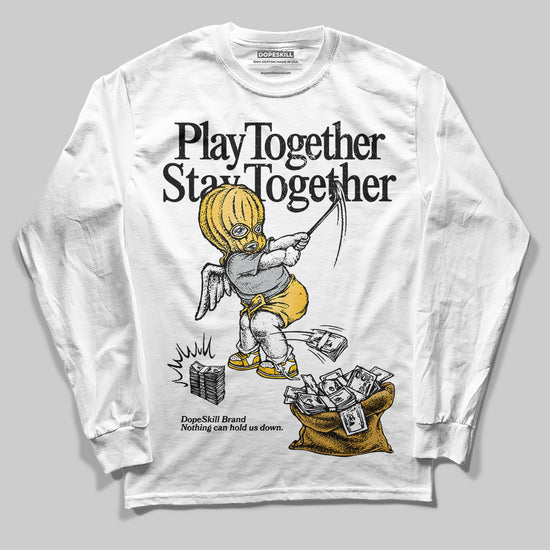 Jordan 12 "Phantom" DopeSkill Long Sleeve T-Shirt Play together, Stay together Graphic Streetwear - White