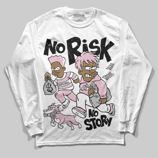 Jordan 5 OG “35th Anniversary” DopeSkill Long Sleeve T-Shirt No Risk No Story Graphic Streetwear - White