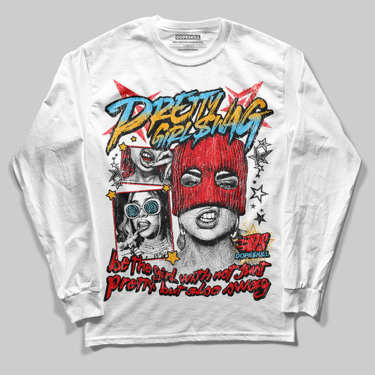 Red Sneakers DopeSkill Long Sleeve T-Shirt Pretty Girl Swag Graphic Streetwear - White