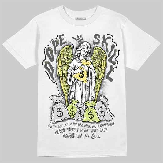 Jordan 4 GS “Light Lemon Twist” DopeSkill T-Shirt Angels Graphic Streetwear - White
