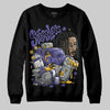 Jordan 4 Retro Lakers DopeSkill Sweatshirt Stressless Graphic Streetwear - black
