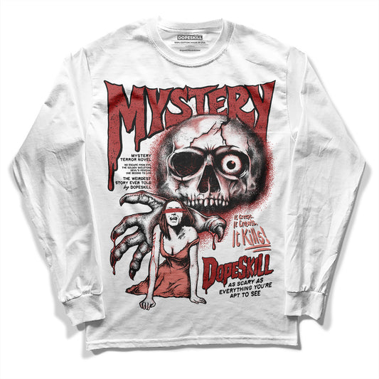 Jordan 13 “Dune Red” DopeSkill Long Sleeve T-Shirt Mystery Ghostly Grasp Graphic Streetwear - White 