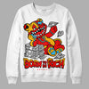 Red Sneakers DopeSkill Sweatshirt Born To Be Rich Graphic Streetwear - White