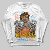Orange Sneakers DopeSkill Long Sleeve T-Shirt All Hustle No Luck Graphic Streetwear - White