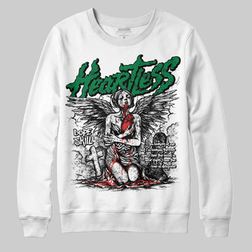 Jordan 5 “Lucky Green” DopeSkill Sweatshirt Heartless Graphic Streetwear - White