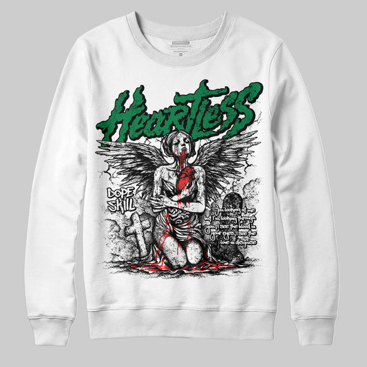 Jordan 5 “Lucky Green” DopeSkill Sweatshirt Heartless Graphic Streetwear - White