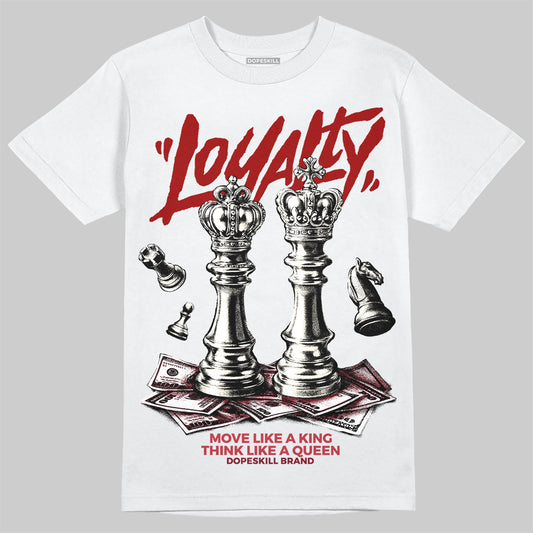 Jordan 4 “Sierra Red" DopeSkill T-Shirt Loyalty Graphic Streetwear - White