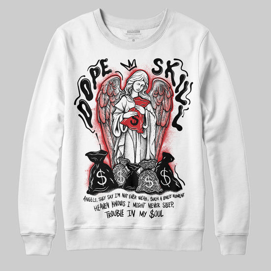 Jordan 3 OG “Black Cement” DopeSkill Sweatshirt Angels Graphic Streetwear - White