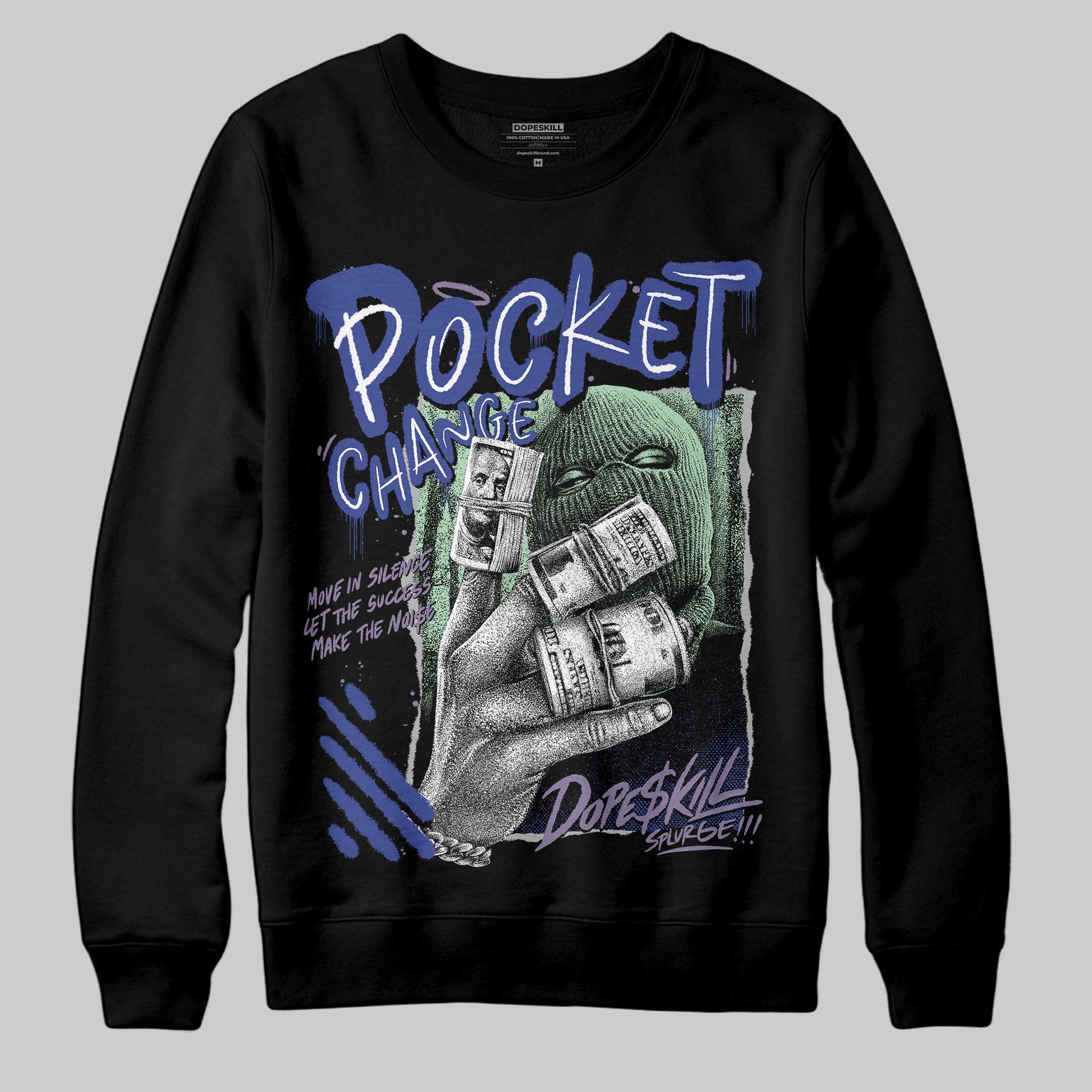 Jordan 1 Retro Low OG Zion Williamson Voodoo Alternate DopeSkill Sweatshirt Pocket Change Graphic Streetwear - Black