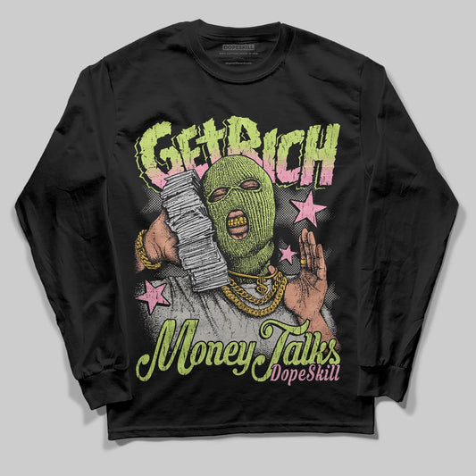 Chase B x Travis Scott x Jordan Jumpman Jack DopeSkill Long Sleeve T-Shirt Get Rich Graphic Streetwear - black