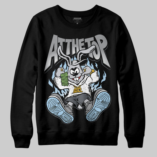 Jordan 5 Retro Wolf Grey (2026) DopeSkill Sweatshirt At The Top Graphic Streetwear - Black