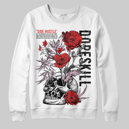Awake NY x Air Jordan 5 Arctic Pink DopeSkill Sweatshirt Side Hustle Graphic Streetwear - White