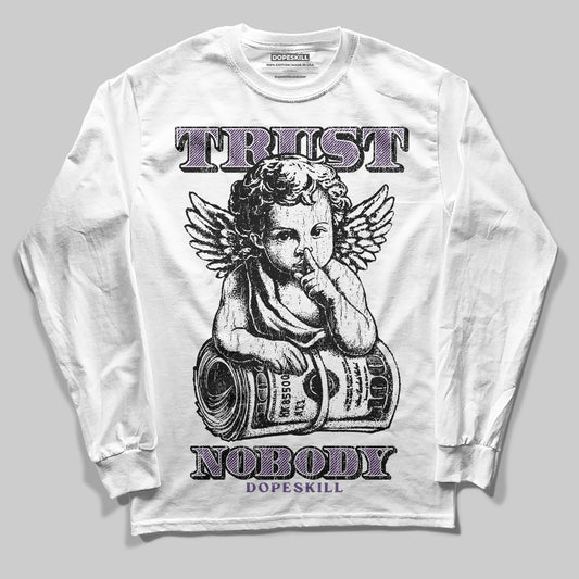 Jordan 10 WMNS “Hydrangeas” DopeSkill Long Sleeve T-Shirt Trust Nobody Graphic Streetwear  White 