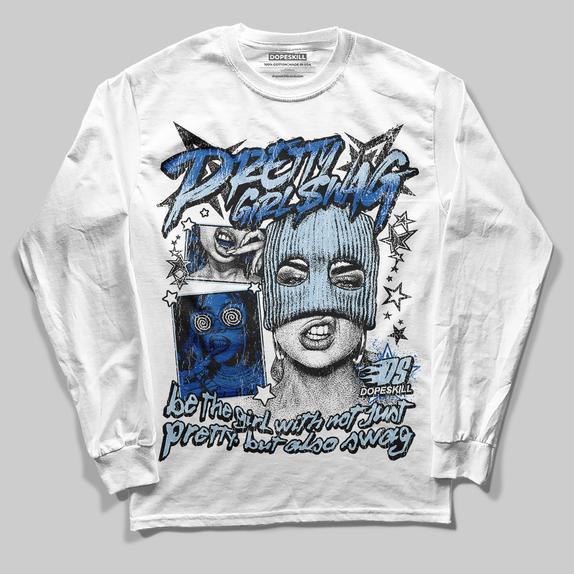 Jordan 11 Low “Space Jam” DopeSkill Long Sleeve T-Shirt Pretty Girl Swag Graphic Streetwear - White